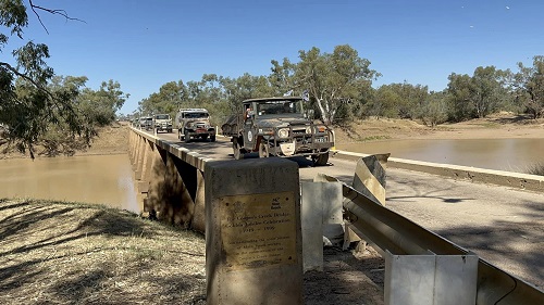 Long Drive For Drought 2023 (5) Crossing bridge into Windorah