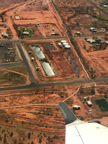 Birds eye view of Thargomindah water cooling