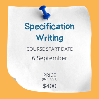 Specification Writing (Training July 2023)