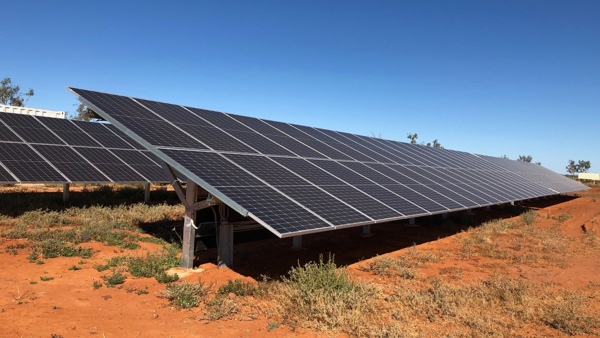 One of the panel installations at Thargomindah in the Bulloo Shire